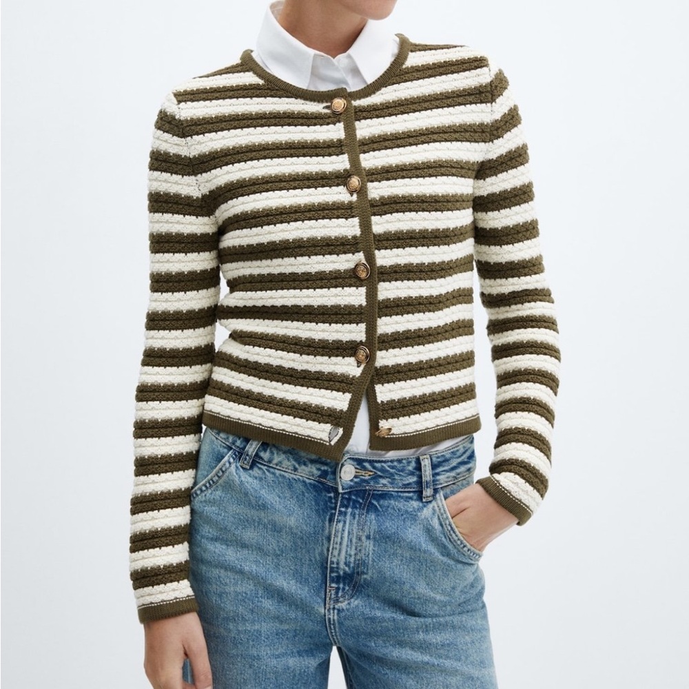 Mango striped cardigan size S EUC